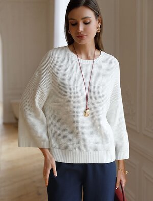 VILATTE Джемпер 576095 D39.379 белый