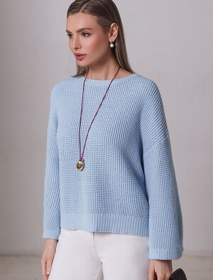 VILATTE Джемпер 576097 D39.379 светло-голубой