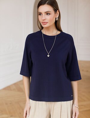 VILATTE Джемпер 576128 D39.403 темно-синий