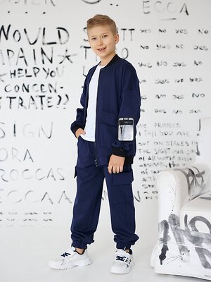 BATIK Бомбер 576307 055 ш24-2 Темно-синий