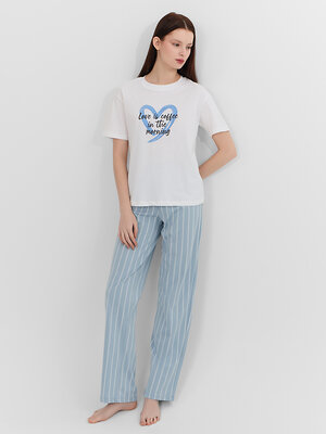 MARK FORMELLE Комплект 576446 592635 белый +полоска на голубом