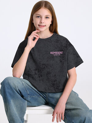 Апрель Футболка 576687 1ДДФК5063001н варенка темно-серый / Свой клуб малый+Свой клуб