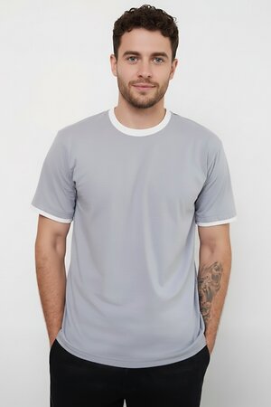 Натали Футболка 576848 14481 серый+белый