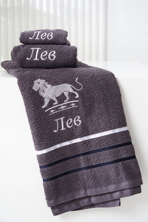 Натали Полотенце 576851 14418 графит+лев