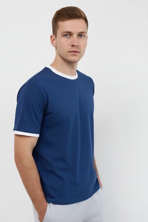 Натали Футболка 576856 14481 темно-синий+белый