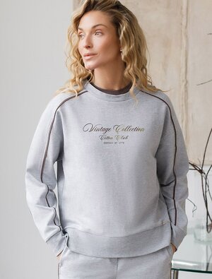 VILATTE Джемпер 576902 D49.161 св.серый меланж_cotton club