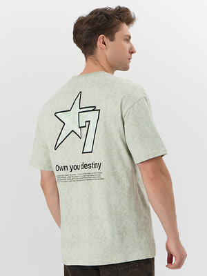 MARK FORMELLE Футболка 577252 111927 милитари ментол +печать