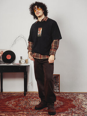 MARK FORMELLE Футболка 577253 111900 ACID WASH черный +печать