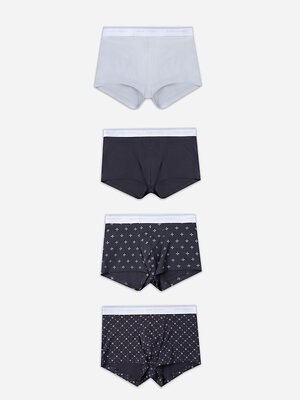 MARK FORMELLE Трусы 577265 411124-4 треугольники на т.сером +св.серый +узор сетка на т.сером +т.серый