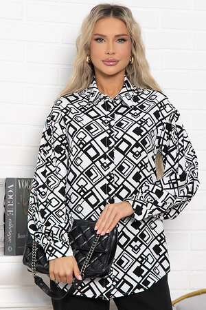 LT Collection Блуза 577454 Б14856-14М черно-белый