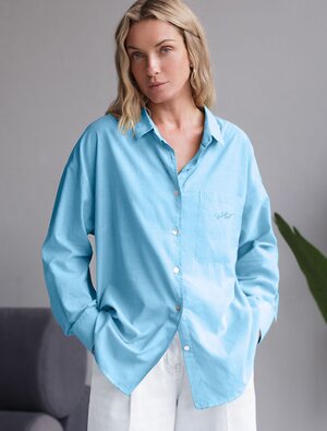 VILATTE Блузка 577455 D29.299 лазурно-голубой