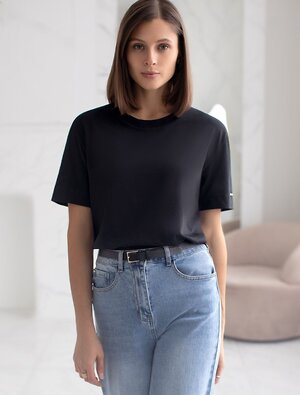 VILATTE Футболка 577470 D49.144 черный