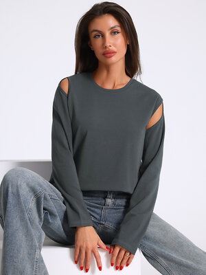 Апрель Лонгслив 577570 1ЖДЛД4305804 темно-серый