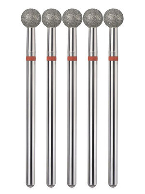 MANITA Фреза алмазная шар для аппаратного маникюра 856.104.001.048.050 ФАШ-5,0М, красная насечка, ø 5 мм, 5 шт. 577598 28335 