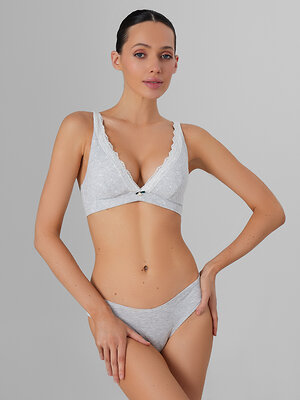 MARK FORMELLE Бюстгальтер 578191 512504 сердечки на сером меланже