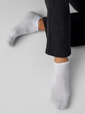 MARK FORMELLE Мужские носки 578457 104K-3091 белый /св.серый меланж
