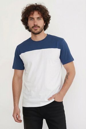 Натали Футболка 578703 14482 белый+джинс