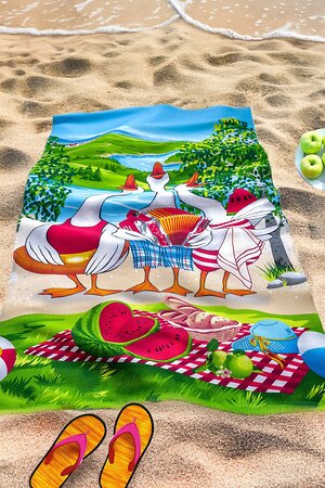 Натали Полотенце 578912 Полотенце банное Веселые гуси ассорти