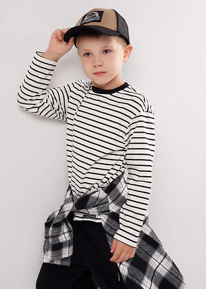 CLEVER Фуфайка 579090 867280кдн молочный/чёрный