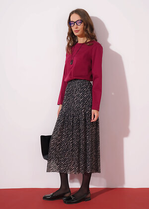 CLEVER Юбка 579117 267080/196емн чёрный/св.бежевый