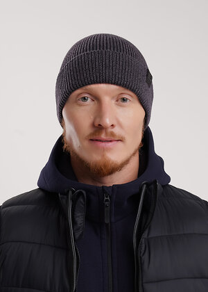CLEVER Шапка 579151 564630вн т.серый/чёрный