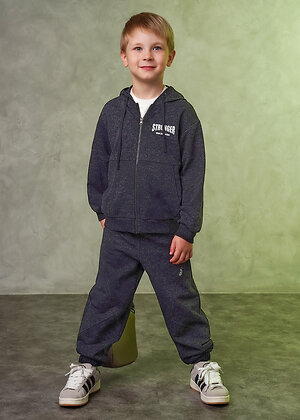 CLEVER Брюки 579192 867283/10ун т.серый/чёрный