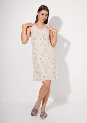 CLEVER Сорочка 579229 LS26-1211 св.бежевый/св.зелёный