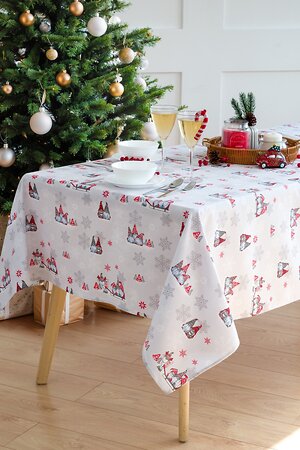 Натали Скатерть 579799 Скатерть Лесные гномики светло-серый