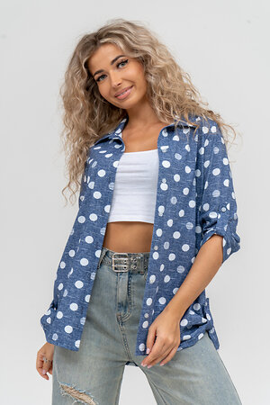 Натали Рубашка 579998 36824 горох джинс