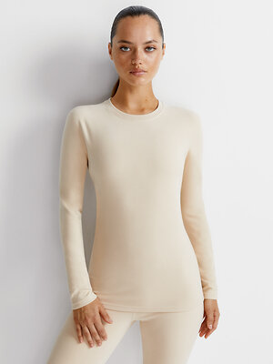 Omsa Лонгслив 580351 OmD 1612T PV Лонгслив жен. "Термо" Latte (Молочный)