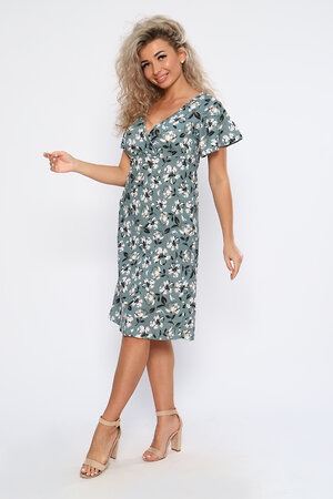 Натали Платье 580861 59131 серо-зеленый