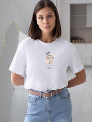 VILATTE Футболка 580913 D49.145 белый_vibe