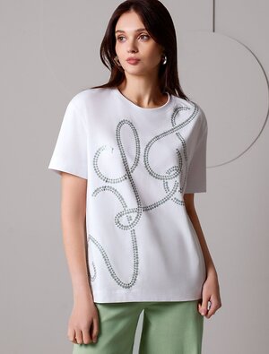 VILATTE Футболка 580914 D49.145 белый_vilatte