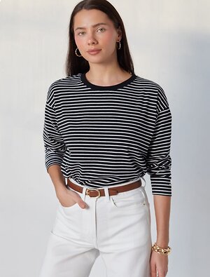 VILATTE Джемпер 580935 D49.148 черный-белый