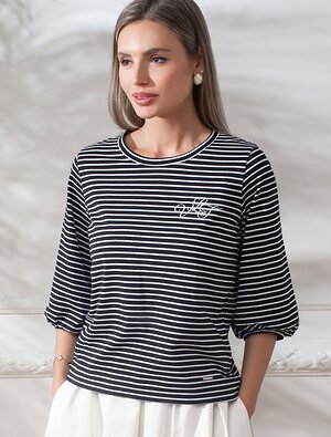 VILATTE Джемпер 580939 D49.149 черный-белый