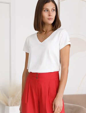 VILATTE Футболка 580947 D49.156 белый