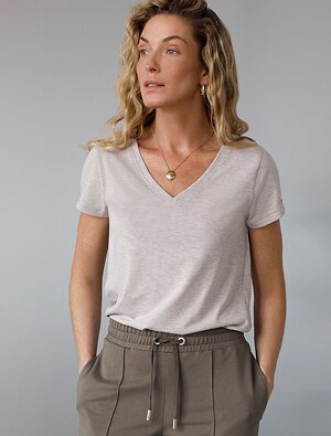 VILATTE Футболка 580949 D49.156 кофейный меланж