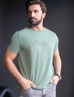 VILATTE Футболка 580960 U49.068 св.оливковый_компас