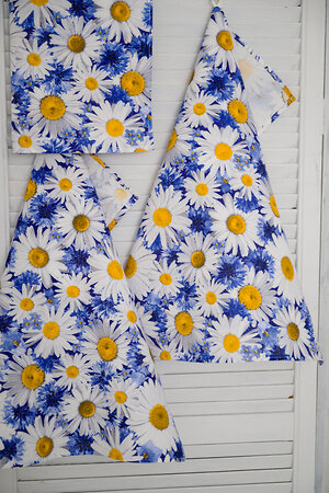 Натали Полотенце 581121 Набор полотенец Ромашковое поле бело-синий