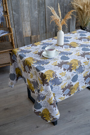 Натали Скатерть 581141 Скатерть Кантри серый+бежевый