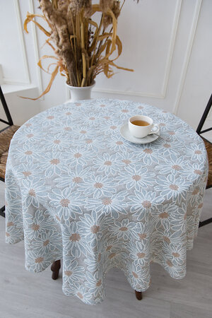 Натали Скатерть 581180 Скатерть София круглая серый