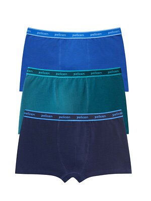 PELICAN Трусы 581634 BUHB3393(3) Синий/джинс/темно-зеленый