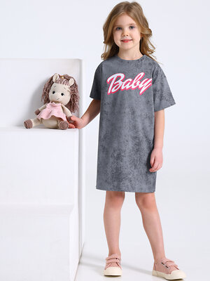 Апрель Платье 581656 1ДПК5079001н варенка светло-серый / Бэби