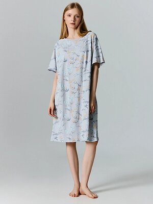 MARK FORMELLE Сорочка 581717 572385 цветочки на сером