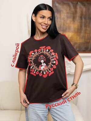 Текс-плюс Футболка 582141 00-00246580 Коричневый