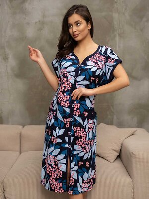 Текс-плюс Халат 582145 00-00246779 Черный,розовый