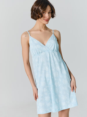 MARK FORMELLE Сорочка 582363 572336/1-1 цветы на голубом