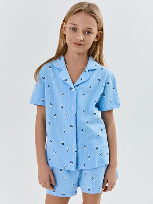 MARK FORMELLE Комплект 582365 567745 цветы на голубой полоске