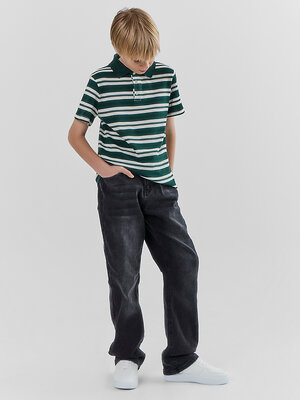 MARK FORMELLE Поло 582390 113430/1 т.зеленая полоска на молочном