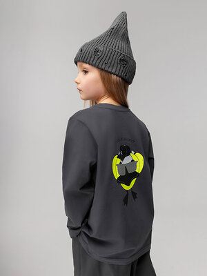 Bodo Лонгслив 582443 7-289MU темно-серый (салатовый)